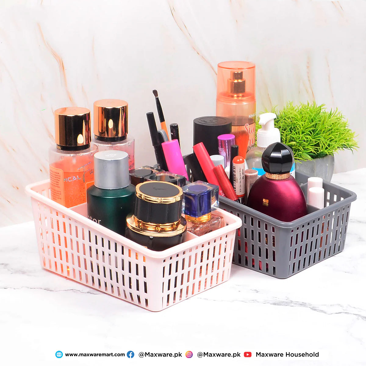 Multi Purpose 4 Compartment Storage Organizer Basket