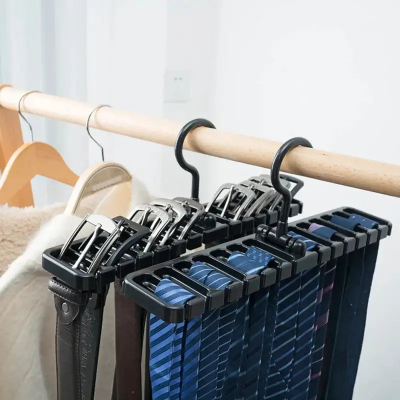 8 Slot Rotating Belt, Tie & Scarf Organizer & Hanger
