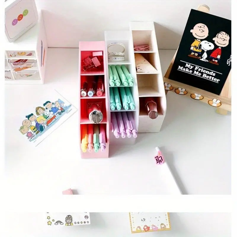 Makeup Brush And Lipstick Storage Stand Four Grid (Pack of 2)