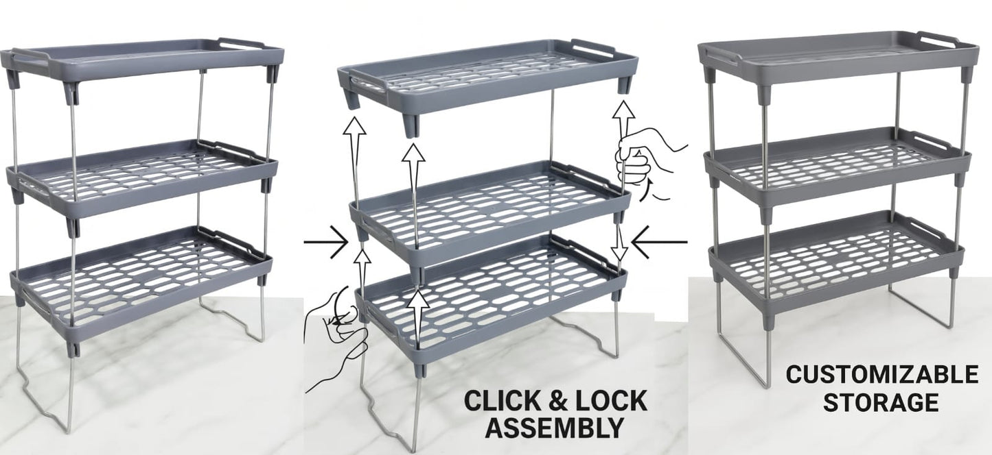 Space Saving Stackable Shelf