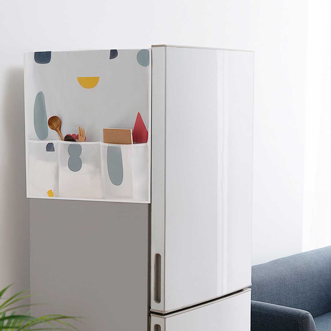 Fridge Dust Cover with Pockets