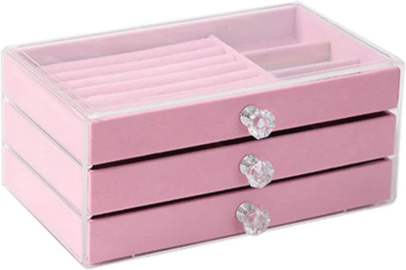 3 Layer Clear Jewellery Organizer
