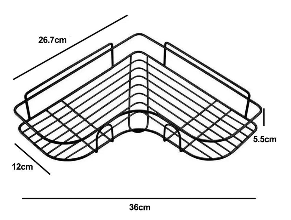 Hole-Free Wall-Mounted Corner Shelf