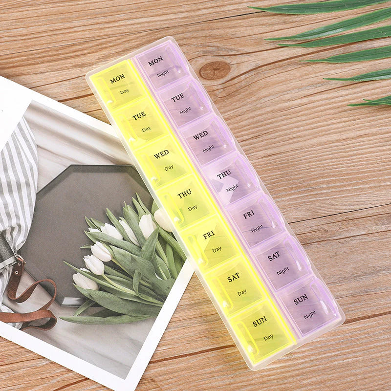 7 Day 14 Slot Morning / Afternoon Pill Box Organizer