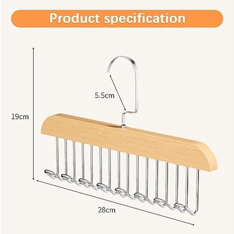 8 Hook Wooden Hanger