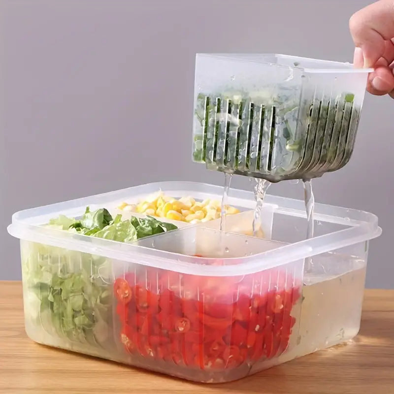 Fresh Keeping 4 and 6 In 1 Vegetable & Fruit Draining Box