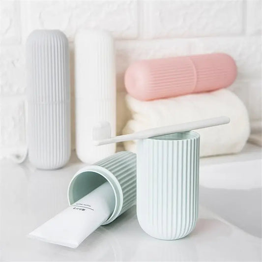 Capsule Shape Travel Brush Case - Random Colour