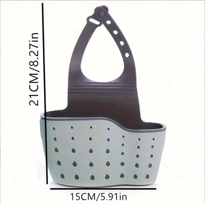 Adjustable Hanging Kitchen Sink Soap & Sponge Basket