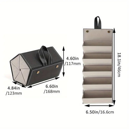 Foldable Travel Sunglasses Storage Case - Organizer (6 Slot)