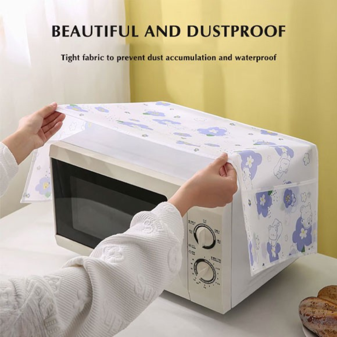 Microwave Dust Cover with Pockets