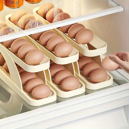 Double Layer Egg Box Automatic Roll-Down Design