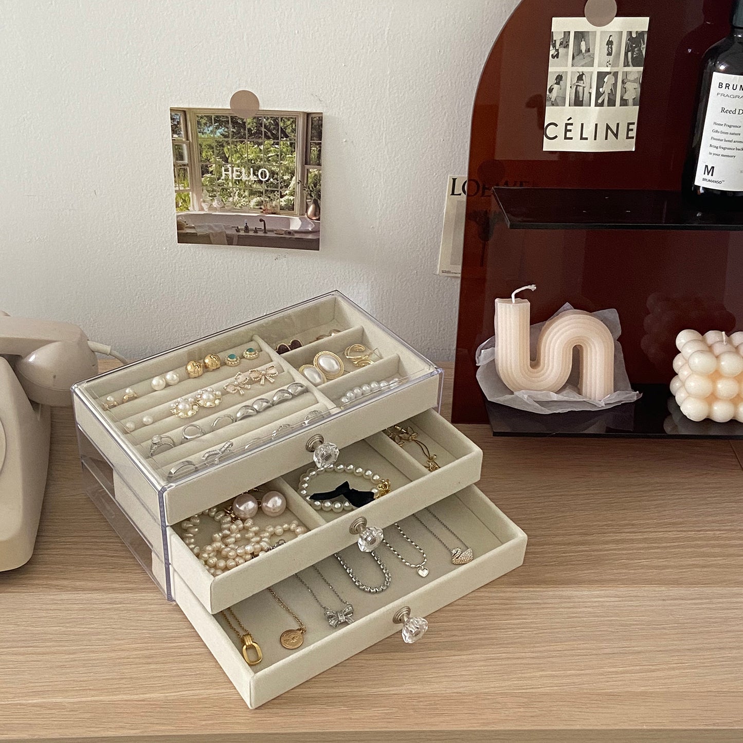 3 Layer Clear Jewellery Organizer