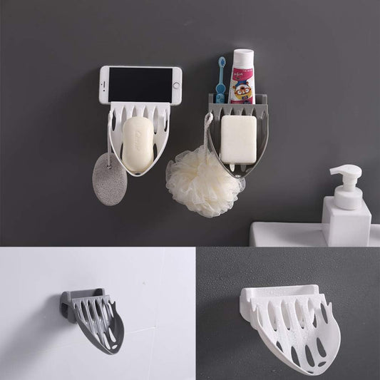 Wall Mounted Multi-Function Non-Slip Drain Soap Holder