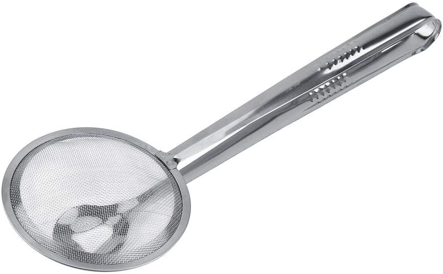 2‑in‑1 Frying Tong with Strainer – Stainless Steel