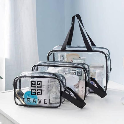 Transparent Travel Cosmetic Bag - 3 Pack