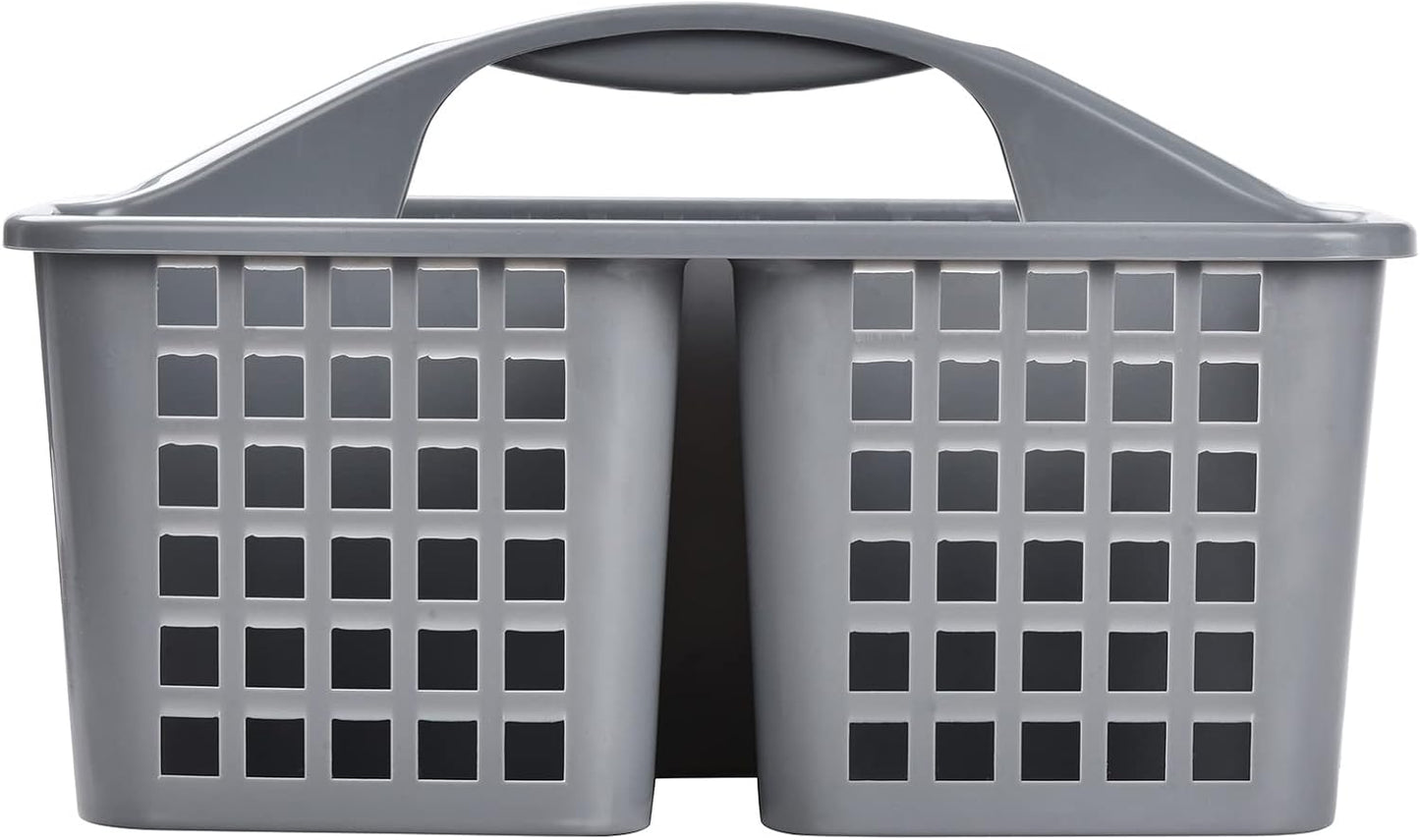 3-Compartment Plastic Cleaning Caddy Basket