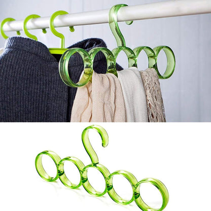 Crystal 5 ring scarf organizer & Hanger - Random Color