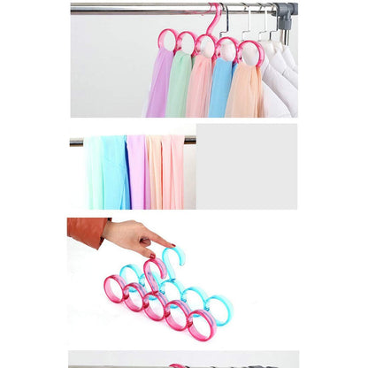 Crystal 5 ring scarf organizer & Hanger - Random Color