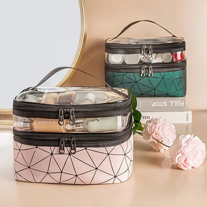 Double Layer Diamond Cosmetic Bag