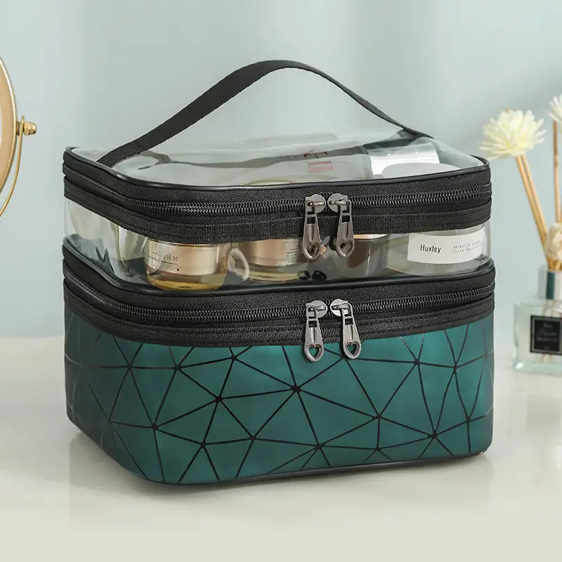 Double Layer Diamond Cosmetic Bag