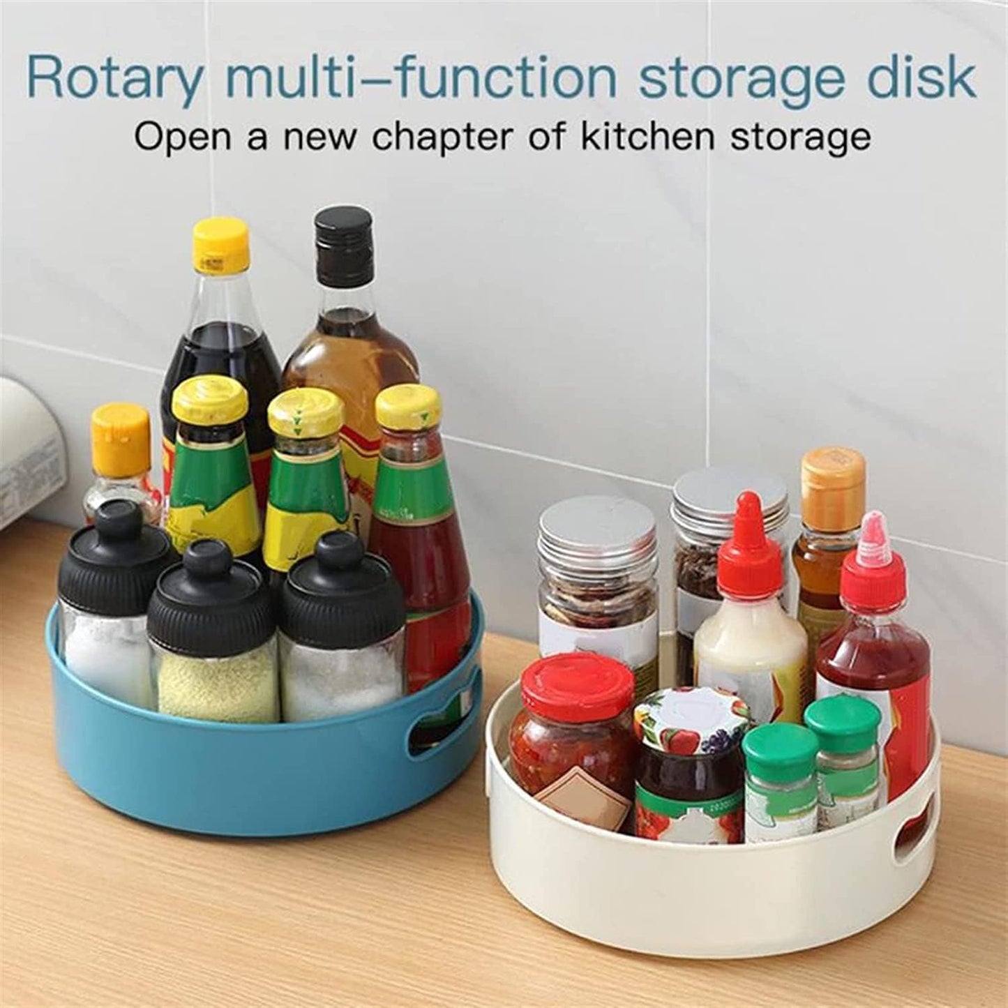 360° Rotating Organizer Tray For Spice Rack And Cosmetic Organizer