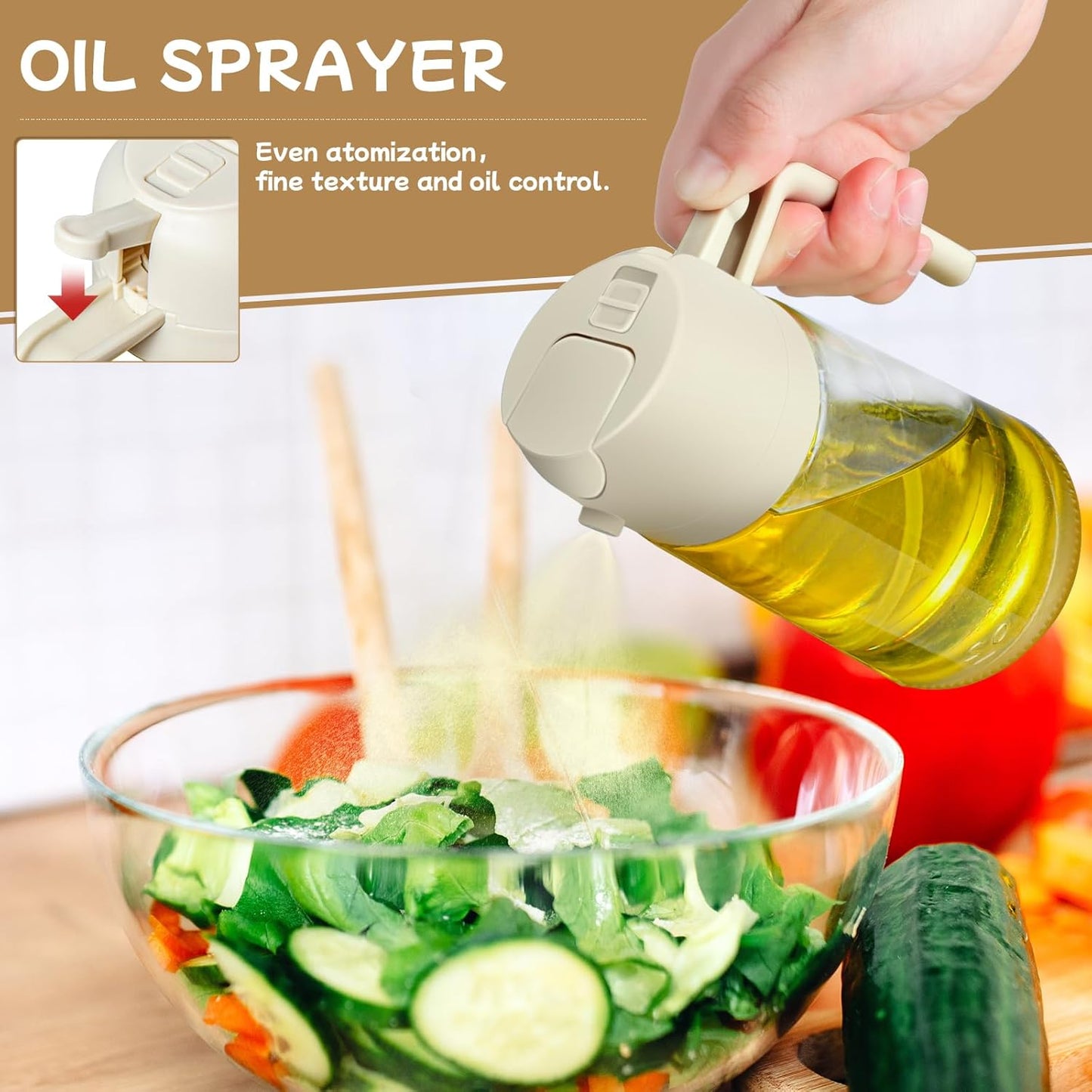 Imported 2‑in‑1 Oil Sprayer & Dispenser