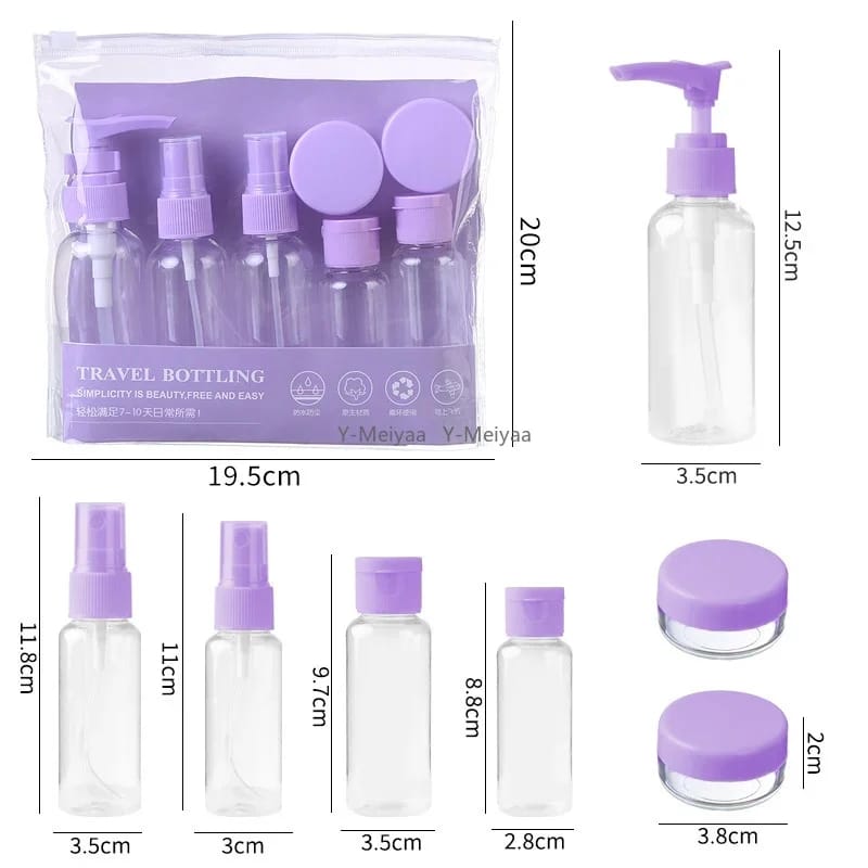 7 PCs Travel bottle Set
