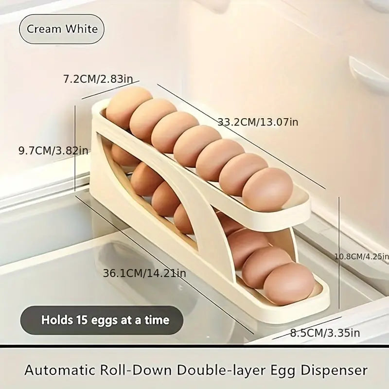 Double Layer Egg Box Automatic Roll-Down Design