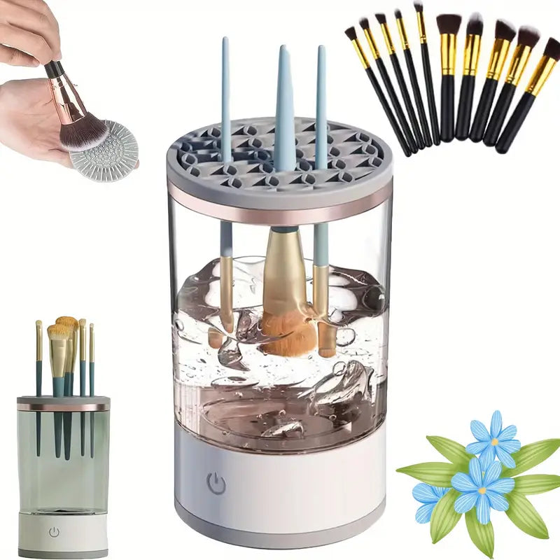 Automatic Rotating Makeup Brush Cleaner