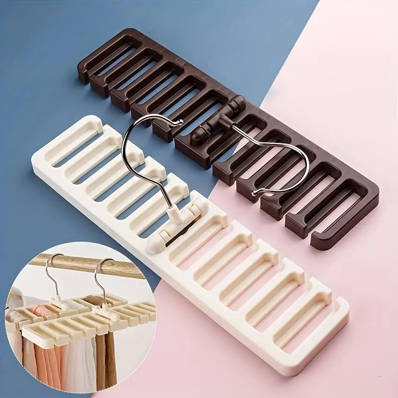 8 Slot Rotating Belt, Tie & Scarf Organizer & Hanger