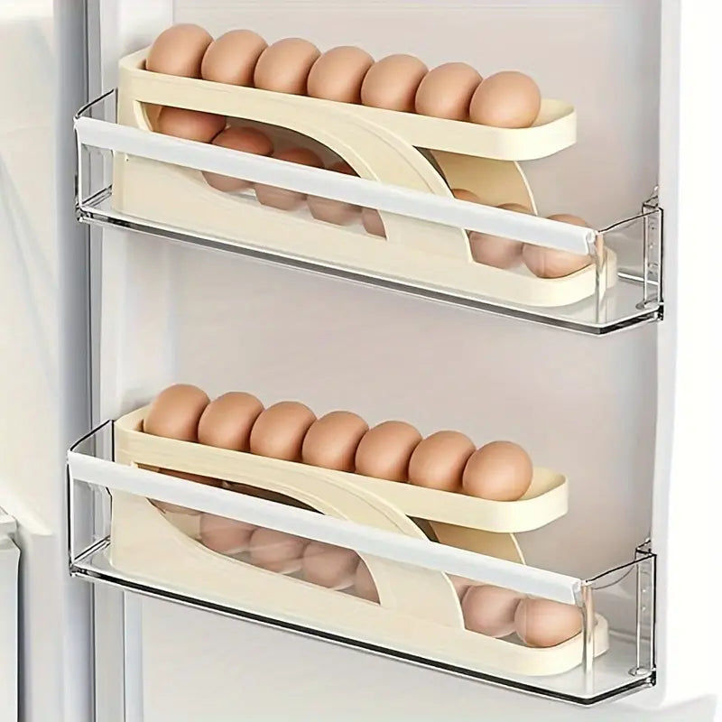 Double Layer Egg Box Automatic Roll-Down Design