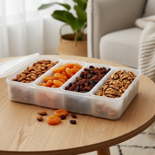 4 section snack storage box