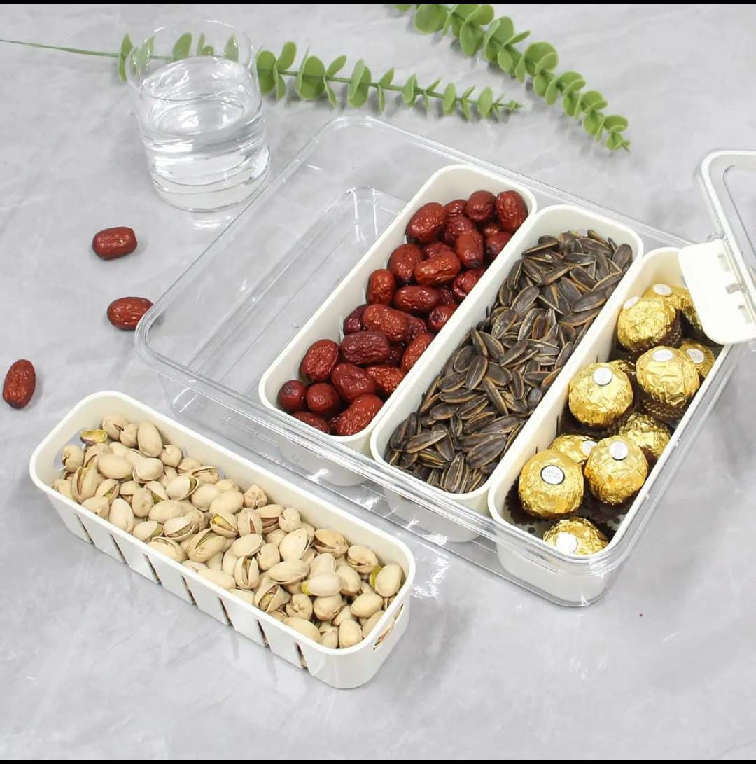 4 section snack storage box