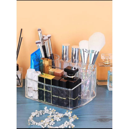 4 Compartment Acrylic Diamond Cosmetic Organizer