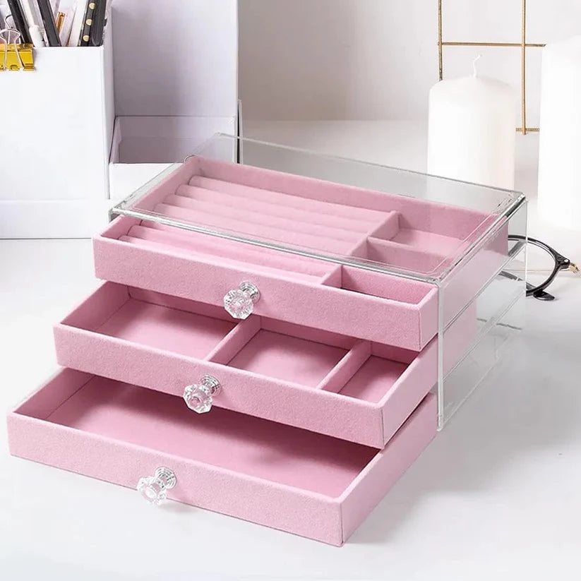 3 Layer Clear Jewellery Organizer