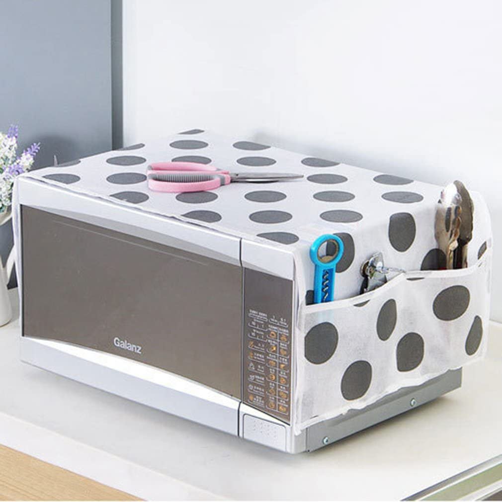 Microwave Dust Cover with Pockets