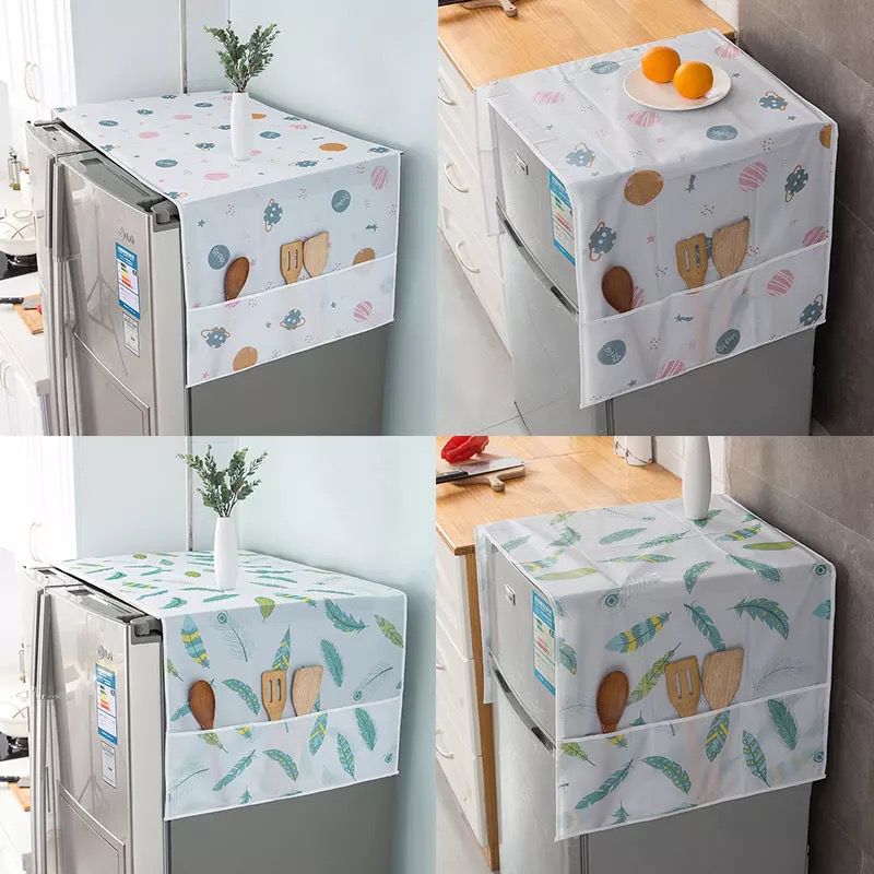 Fridge Dust Cover with Pockets