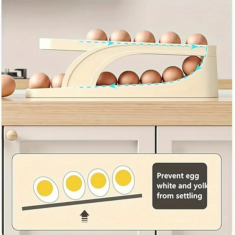 Double Layer Egg Box Automatic Roll-Down Design