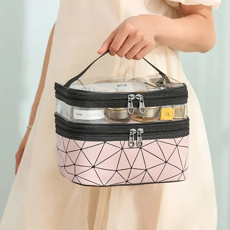 Double Layer Diamond Cosmetic Bag