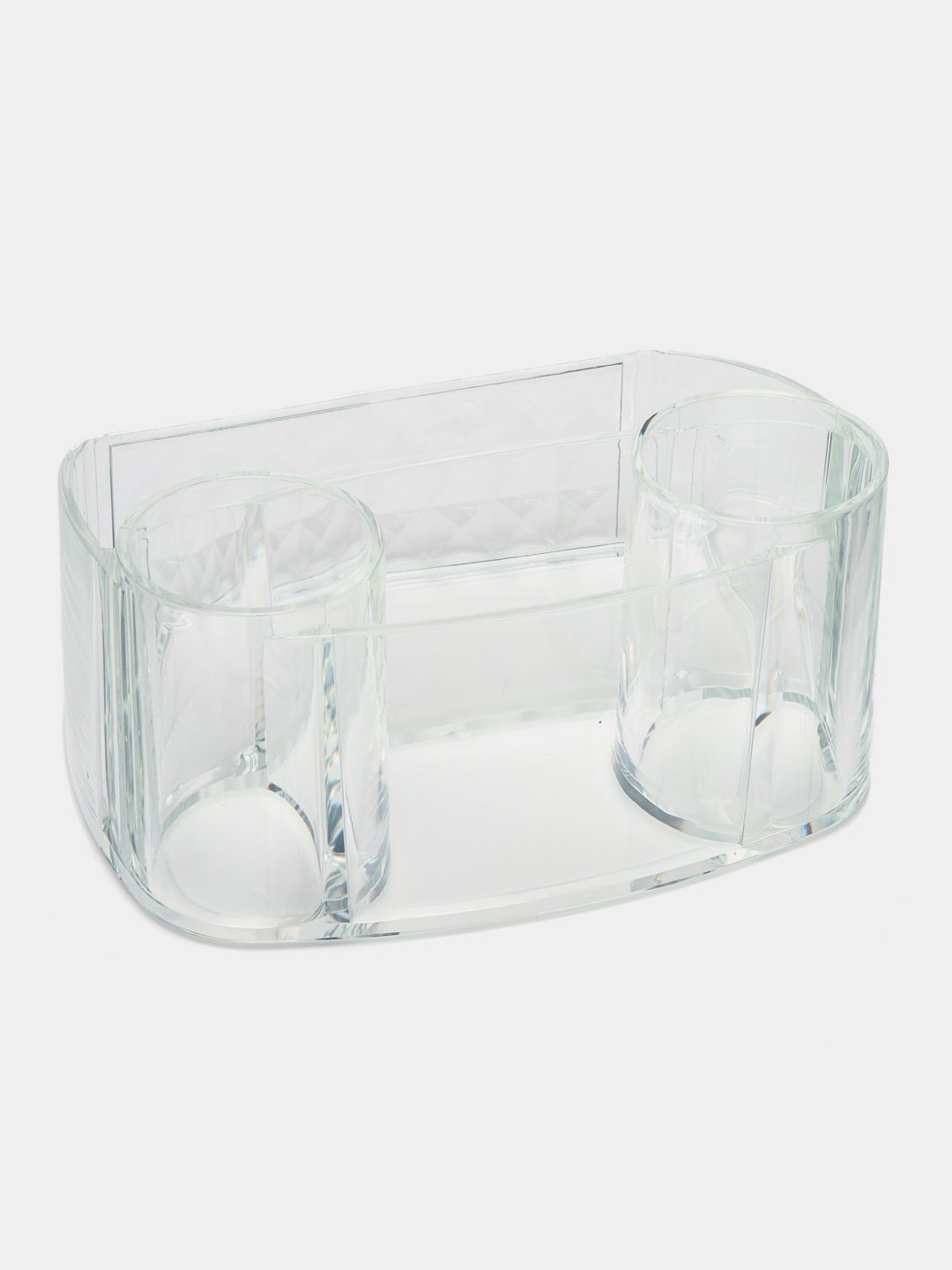 4 Compartment Acrylic Diamond Cosmetic Organizer