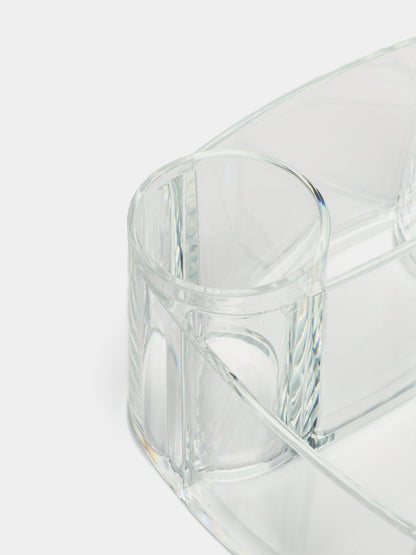 4 Compartment Acrylic Diamond Cosmetic Organizer