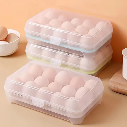 Airtight Egg Storage Box With 15 Compartments