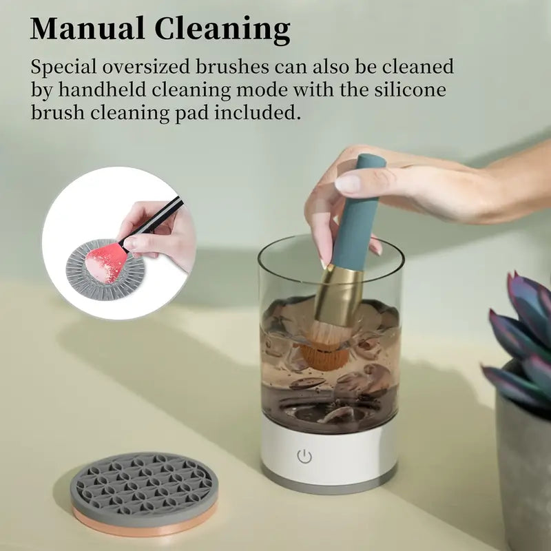 Automatic Rotating Makeup Brush Cleaner