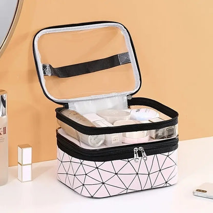 Double Layer Diamond Cosmetic Bag