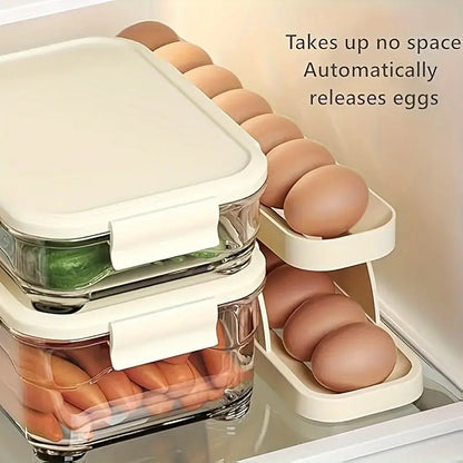 Double Layer Egg Box Automatic Roll-Down Design