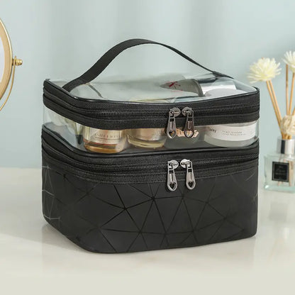 Double Layer Diamond Cosmetic Bag