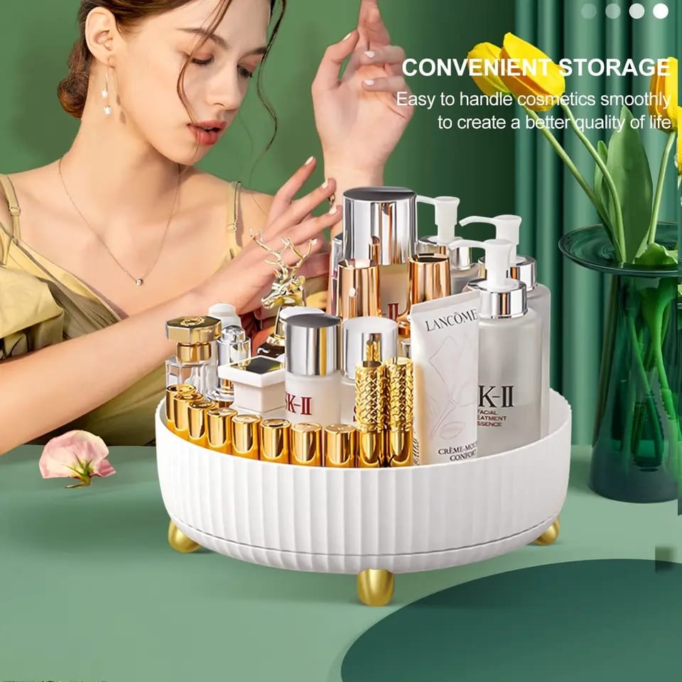 360° Rotating Organizer Tray For Spice Rack And Cosmetic Organizer