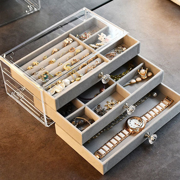 3 Layer Clear Jewellery Organizer